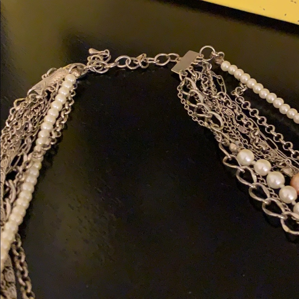 Multi chain statement necklace - Picture 2 of 4